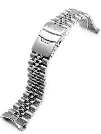 Strapcode 22mm Super-J "Louis" watch band for SEIKO Diver SKX007/009/011 Curved End #SS221