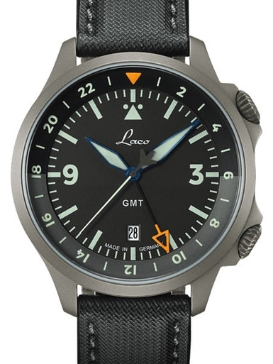 Laco Frankfurt 862120 GMT Swiss Automatic Dual-Time Pilot Watch