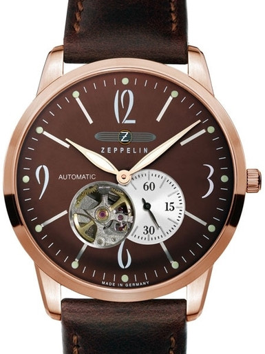 Graf Zeppelin Flatline Automatic Open-Heart Watch with Small