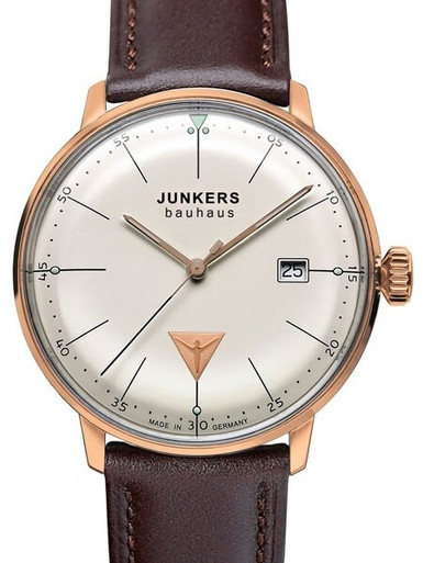 Junkers Bauhaus Swiss Quartz Watch with Domed Hesalite Crystal #6074-1