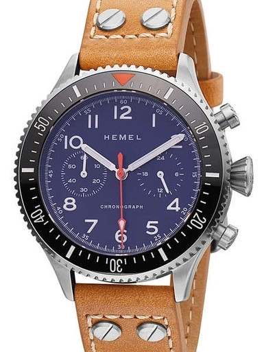 HEMEL Quartz Chronograph with Ceramic Bezel Watch #HF3NA