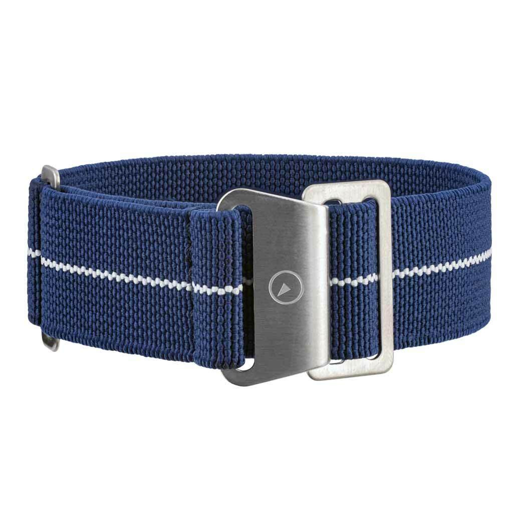 Adan Braided Stretch Webbing Belt, blue