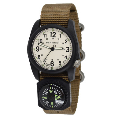 ハク　アメルプ Bertucci DX3 Field Watch with Stone Dial and Compass #11104