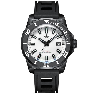 PHOIBOS Leviathan 500-Meter Automatic Dive Watch with Black DLC