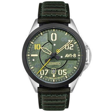 AVI-8 P-51 Mustang Hitchcock, Automatic Pilot Watch with AR Sapphire Crystal #AV-4086-03