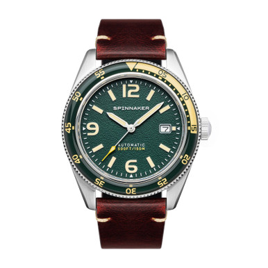 Spinnaker Fleuss Lagoon Green Automatic Vintage Style Sports Watch - 43mm Case #SP-5055-0C