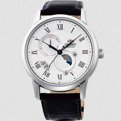 ORIENTO-VIP0008　600×120 2枚 Orient Automatic Dress Watch with White Dial and Leather