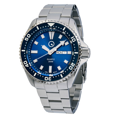 Islander USA Assembled Ameriquartz Dive Watch with Blue Dial #ISL-101