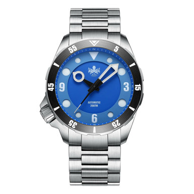 Phoibos Apollo Automatic Dive Watch with Blue Sandwich Dial #PY036B
