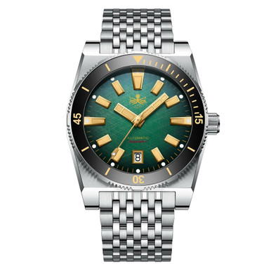 オオモリ Phoibos Narwhal 300M Automatic Diver with Green Dial #PY037A