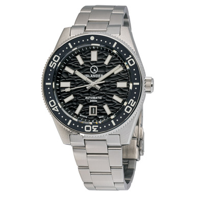 Islander Northport Hi-Beat Automatic Dive Watch with Black Ripple Dial #ISL-154