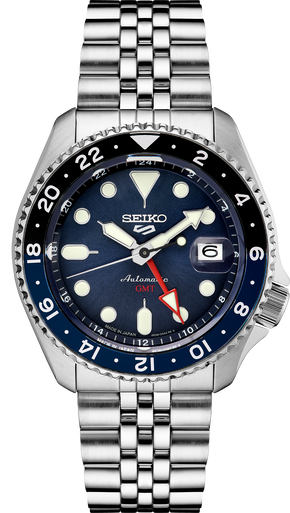 Seiko 5 Sports Automatic GMT Watch with Blue Dial #SSK003