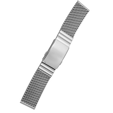 STAIB Polished Finish Heavy Mesh Bracelet with Diver