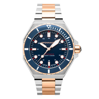 Spinnaker x Islander Dumas Limited Edition Two-Tone Watch with Deep Blue Dial #SP-5081-LIW22