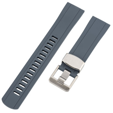 LAKE PEOPLE 　SRC F422 2台 Islander 22mm Anthracite Gray FKM Rubber Strap with Straight Ends