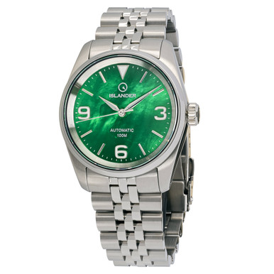 Islander Manhasset 36mm Automatic Watch with Green Mother of Pearl Dial #ISL-217