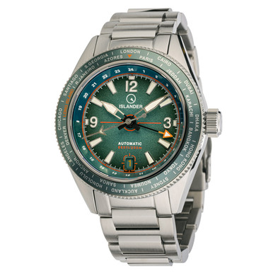 Islander Calabro GMT World Time Automatic Watch with Green