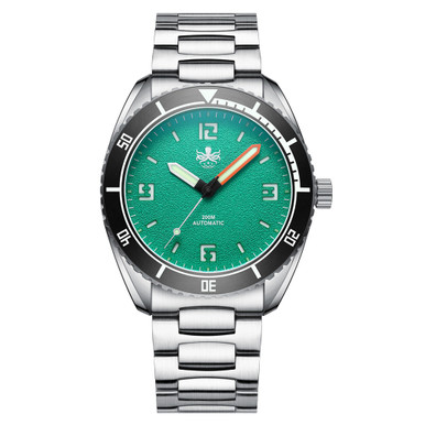 PHOIBOS Reef Master Dive Watch with Shamrock Green Dial #PY047A