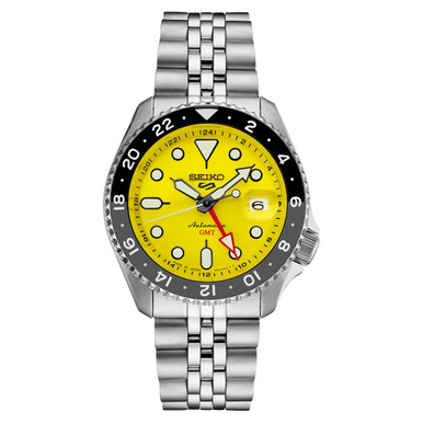 Seiko Sports Automatic GMT Watch with Yellow Dial #SSK017
