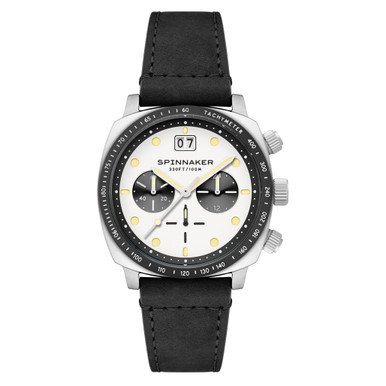 Spinnaker Hull Chronograph with Panda White Dial #SP-5068-07