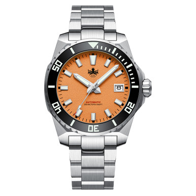 Phoibos Leviathan 40 Automatic Dive Watch with Orange Dial #PY050G