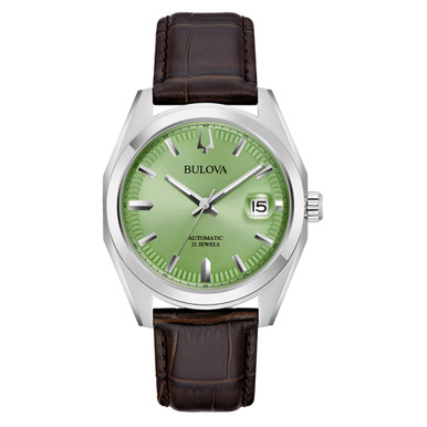 Bulova Surveyor Automatic Watch with Pistachio Green Dial #96B427