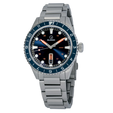 イグドラシル・オリンピア Islander Greenport 39mm Dive Watch with Sunburst Blue Dial #ISL-252
