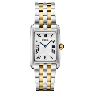 時計 SEIKO Exclusive 2way wrist watch Seiko Essentials Two-Tone Quartz Tank Dress Watch #SWR087