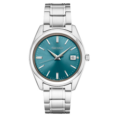 Seiko Essentials 40mm Blue Dial Quartz Watch with Sapphire Crystal