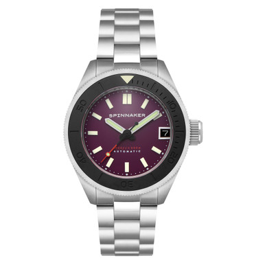 Spinnaker Piccard Automatic Dive Watch with Dark Purple Dial #SP