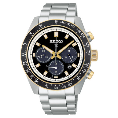 Seiko Prospex Speedtimer Solar Chronograph with Black Dial