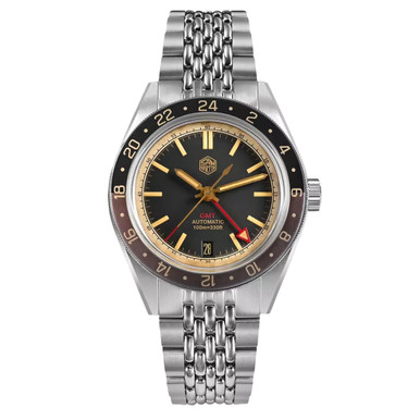 San Martin Automatic GMT Dive Watch with Aged Dial #SN0116-B