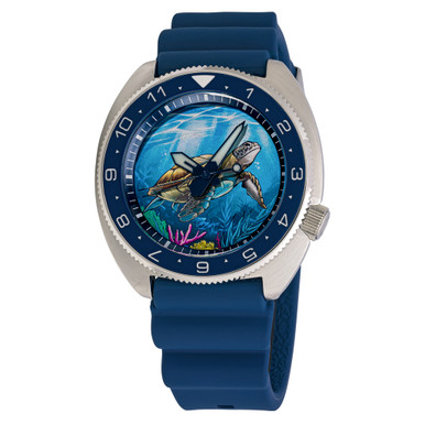 Islander Automatic Turtle Dive Watch with Blue Dial #ISL-301