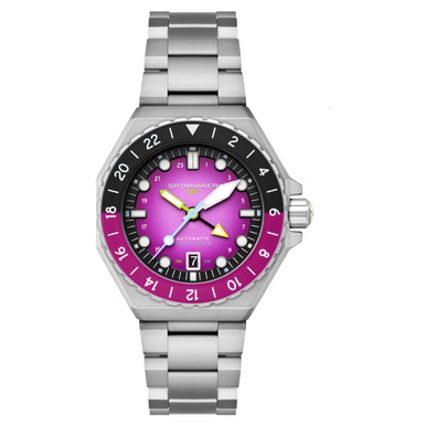 名作 with Watch Automatic GMT Dumas Spinnaker Cadmium Dial Violet 時計