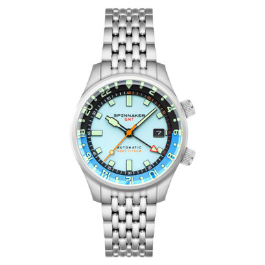 Spinnaker Bradner GMT Automatic watch with Mystic Aquamarine Blue