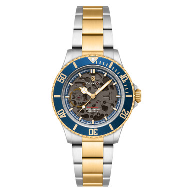 Duxot Atlantica Skeleton Automatic Two Tone Blue #DX-2067-55