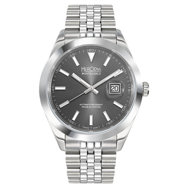 Herodia Monte Carlo Swiss Watch with Sunburst Anthracite Dial