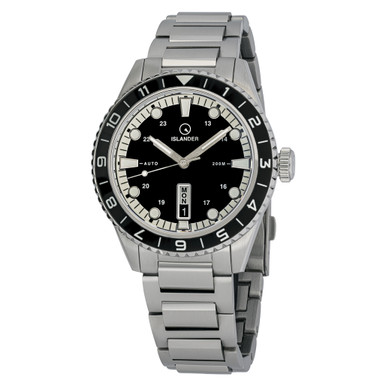 ライアンテリー Islander Greenport 39mm Dive Watch with Black and White Dial #ISL-300