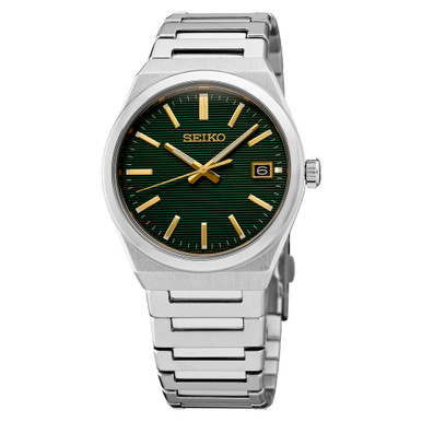 Seiko Essentials Watch with Green Striped Dial #SUR601