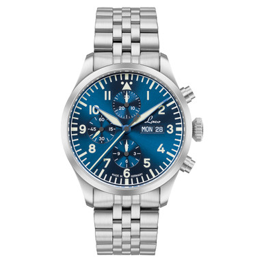 Laco Kiel.Blau Automatic Chronograph with Dark Blue Dial #862186.MB