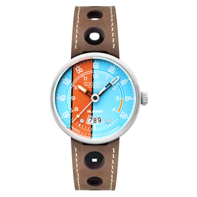 Cadola x Islander RPM Automatic Watch with Blue and Orange Dial
