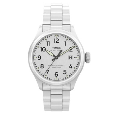 w*o様 ホワイトハンドル Timex Waterbury Ace 41mm Stainless Steel Bracelet Watch #TW2Y18800