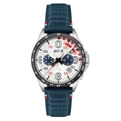 AVI-8 P-51 Mustang 85th Anniversary Slipstream Silver Watch #AV