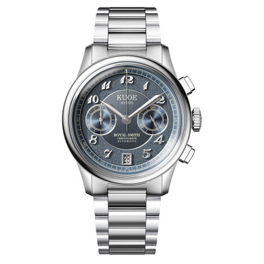 KUOE ROYAL SMITH 90-012 Automatic Chronograph with Navy Dial