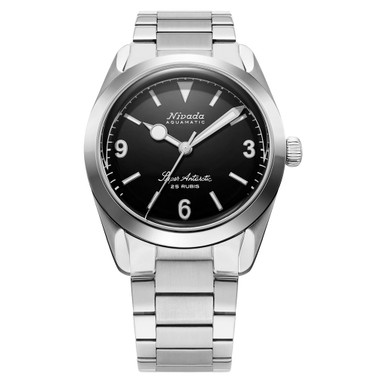 Nivada Grenchen Super Antarctic Black Dial Watch #32039A20