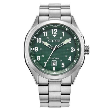 Citizen Terra Force Eco-Drive with Green Linen Dial #AW1890-51X