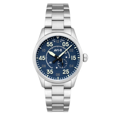 AVI-8 Spitfire Type 300 Automatic with Sky Gauge Blue Dial #AV-4147-11