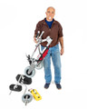TravelScoot The Escape mobility scooter lifed by man.