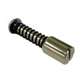 Locking pin assembly for mobility scooter.