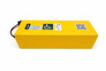 TravelScoot Max Range 603 wh lithium-ion mobility scooter battery side view.